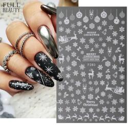 Palota Nails Köröm matrica 3D-s No. F283 white-28