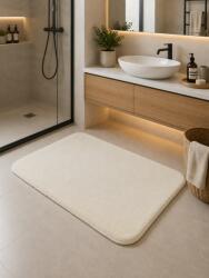 MOONBEAM Covoras Eco-blana Moonbeam Imitatie Blana Iepure, Ivory, Marime 60 x 90 cm, Lungime Fir 10 mm, Poliester, Antialergic, Living, Dormitor, Sufragerie, Birou Covor