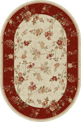 LOTOS Covor Oval Lotos 551-120, Marime 200 x 300 cm, Crem, Rosu, Inaltime Fir 8 mm, Antialergic, Polipropilena, Living, Dormitor, Sufragerie, Birou Covor