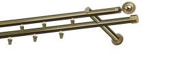 MCe System - Galerie 19x19 mm - bară cu șină - dublă - JUPITER - antic (GAL/19X19D/A\JUP) Suport draperie