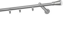MCe System - Galerie 19 mm - bară cu șină - simplă - RIMINY - satin (GAL/19D/S\RIM) Suport draperie