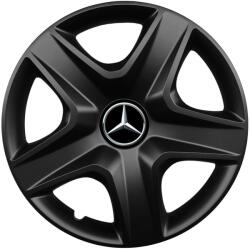 AutoHelix MSA Set 4 capace roti 16 inchi (R16) compatibile MERCEDES, Model 418 Black (Black418MERCEDES)