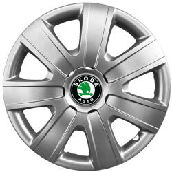 AutoHelix MSA Set 4 capace roti 15 inchi (R15) compatibile SKODA Fabia, Octavia I, II, III, Roomster, Felicia, Rapid, Superb, Yeti Model-325 (000844)
