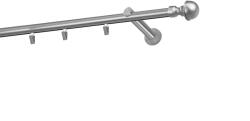 MCe System - Galerie 19 mm - bară cu șină - simplă - BOSTON - satin (GAL/19D/S\BOS) Suport draperie
