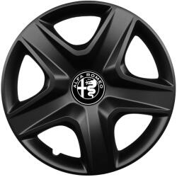 AutoHelix MSA Set 4 capace roti 16 inchi (R16) compatibile ALFA ROMEO, Model 418 Black (Black418Alfa)