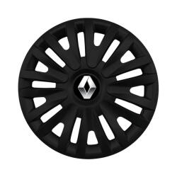 AutoHelix MSA Set 4 capace roti 15 inchi (R15) compatibile RENAULT, Model - 313 Black (313RenaultBlack)