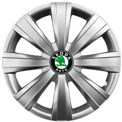 AutoHelix MSA Set 4 capace roti 15 inchi (R15) compatibile SKODA Fabia, Octavia I, II, III, Roomster, Felicia, Rapid, Superb, Yeti Model-328 (000846)