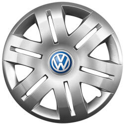 AutoHelix MSA Set 4 capace roti 16 inchi (R16) compatibile gama Volkswagen model - 406, Sigla Albastra (406VwAlbastru)