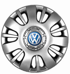 AutoHelix MSA Set 4 capace roti 16 inchi (R16) compatibile gama VOLKSWAGEN model - 407, Sigla Albastra (407VwAlbastru)