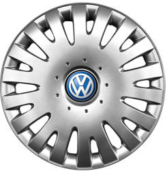 AutoHelix MSA Set 4 capace roti 16 inchi (R16) compatibile gama Volkswagen model - 403, Sigla Albastra (403VwAlbastru)