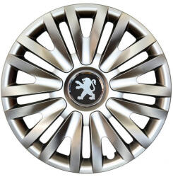 AutoHelix MSA Set 4 capace roti 16 inchi (R16) compatibile PEUGEOT 106, 107, 206, 207, 306, 307, 308, 406, 407, EXPERT, PARTNER, 3008, Model -412 (000986)