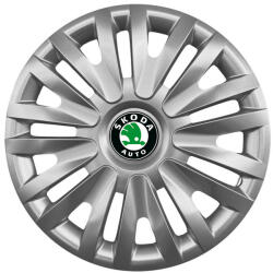 AutoHelix MSA Set 4 capace roti 15 inchi (R15) compatibile SKODA Fabia, Octavia I, II, III, Roomster, Felicia, Rapid, Superb, Yeti Model-313 (000848)