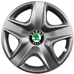 AutoHelix MSA Set 4 capace roti 15 inchi (R15) compatibile SKODA Fabia, Octavia I, II, III, Roomster, Felicia, Rapid, Superb, Yeti Model-340 (000840)