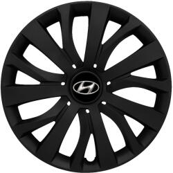 AutoHelix MSA Set 4 capace roti 16 inchi (R16) compatibile HYUNDAI, Model - 432 Black Edition (432HyundaiBlack)