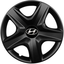 AutoHelix MSA Set 4 capace roti 16 inchi (R16) compatibile HYUNDAI, Model 418 Black (Black418HYUNDAI)