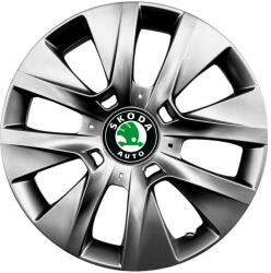 AutoHelix MSA Set 4 capace roti 14 inchi (R14) compatibile SKODA Fabia, Octavia I, II, III, Roomster, Felicia, Rapid, Superb, Yeti Model-225 (000857)
