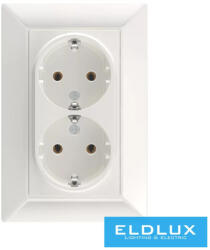 ELDLUX ELDGROUND Dupla 2P+F csatlakozóaljzat Fehér (ELD301402)
