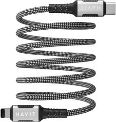 Havit 6939119077563 1 M Fekete, Ezüst Lightning kábel (CB6298)