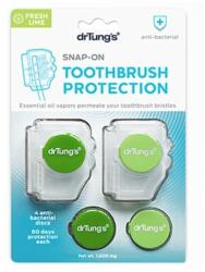 Dr. Tung's Dr. Tung Snap On Toothbrush Guard, Fresh Lime 2 az 1-ben