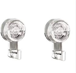 quandes Set 2buc, Carlig cu ventuza cu vid puternic, fara urme, autoadeziv, fara perforare, 98 X 58 X41mm, Quandes, alb