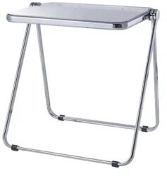 quandes Masuta de cafea pliabila din acril, moderna, pentru canapea birou mic, noptiere, sufragerie, terasa, 40×35cm, gri Masa de cafea