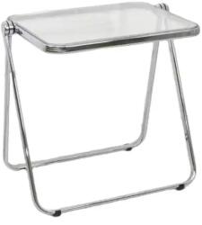 quandes Masuta de cafea pliabila din acril, moderna, pentru canapea birou mic, noptiere, sufragerie, terasa, 40×35cm, transparent Masa de cafea