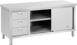 Royal Catering Dulap de lucru - 180 x 70 x 85 cm - Royal Catering - capacitate de încărcare 600 kg - 3 sertare RCSSCB-180X70-S (RCSSCB-180X70-S)