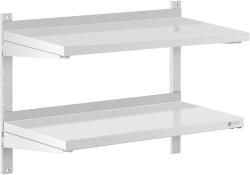Royal Catering Raft de perete din oțel inoxidabil - 2 rafturi - 40 x 80 cm RCWR-800.4 (RCWR-800.4) Raft