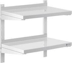 Royal Catering Raft de perete din oțel inoxidabil - 2 rafturi - 40 x 60 cm RCWR-600.4 (RCWR-600.4) Raft