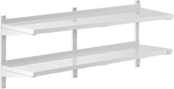 Royal Catering Raft de perete din oțel inoxidabil - 2 rafturi - 40 x 150 cm RCWR-1500.4 (RCWR-1500.4) Raft