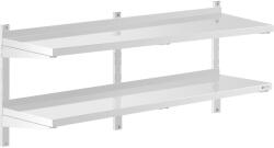 Royal Catering Raft de perete din oțel inoxidabil - 2 rafturi - 40 x 140 cm RCWR-1400.4 (RCWR-1400.4) Raft