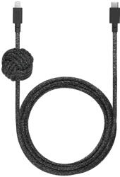Native Union Night Cable 3 M Fekete, Szürke Lightning kábel (NCABLE-CL-CS-BK-NP)