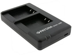 Patona 4165 dupla akkumulátortöltő Ricoh DB-120 akkumulátorhoz, USB-C kábellel (4165)