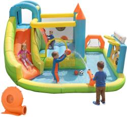 GL Store Castel gonflabil parc acvatic pentru copii, cu tobogan și piscină de joacă, pentru 3-10 ani, 360x320x200 cm, Multicolor (F-GLS-N621P381153A) Castel gonflabil