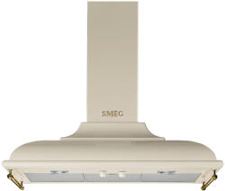 Smeg CORTINA design kürtős fali páraelszívó, 90 cm, bézs (KC19POE) - olmo