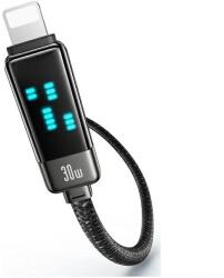 USAMS USB-C to Lightning kábel 30W 1, 2m Zinc Alloy gyors töltésű adatkábel Meteor Series SJ743USB0