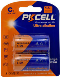 PKCELL Alkaline tartós baby elem C LR14 2db