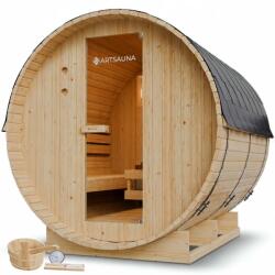 Juskys Saună finlandeză tip butoi din lemn de molid, 8kW, accesorii (32210)