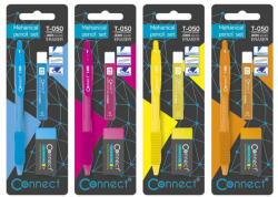 Connect Írószer szett Connect, nyomósirón + ironbél 0, 5mm, HB + radír, klf. színek, bliszteren (000017937) - web24