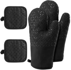 TopEsct Set 4 Piese Manusi de Cuptor si Suprafete Rezistente la Caldura, Hitzebestendig 250C (96969513)