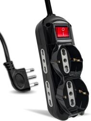 V-TAC Priza multipla V-TAC, 6 prize, 1.5 m cablu, neagra, cu intrerupator (65316765)