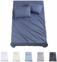 Todocama Set de lenjerie de pat Todocama 4 piese, 135x190200 cm, gri-albastru (7729830) Lenjerie de pat
