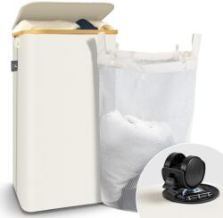 VOUNOT Cos de rufe VOUNOT 100L, pliabil, cu capac, bej (38211878)