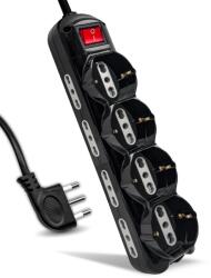 V-TAC Priza multipla V-TAC, 12 locuri, 1.5 m cablu, neagra (49471467)