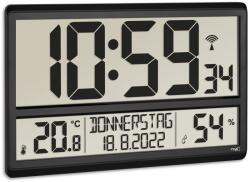 TFA Ceas digital de perete TFA Dostmann XL, negru, cu termometru si higrometru (77288275)