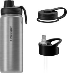 Wessper Sticla termica Wessper B3 din otel inoxidabil 500ml, 3 capace, argintie (71293393)