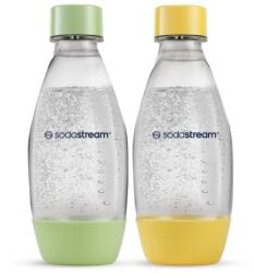 SodaStream Sticla de plastic SodaStream 0, 5L, set 2 bucati, galbena si verde (67510525)