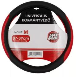 Maxspeed kormányvédő PVC, műbőrhatású, 37-39 cm - fekete/piros