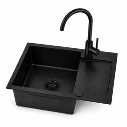Ruvetti Look chiuvetă din oțel cu baterie 60x48 cm negru LP_LOOK120-5200-PVDBL-F (LPLOOK1205200PVDBLF) Chiuveta