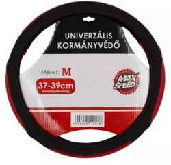 Maxspeed kormányvédő PVC, műbőr, perforált 37-39 cm - fekete/piros (56SWC23007RD)
